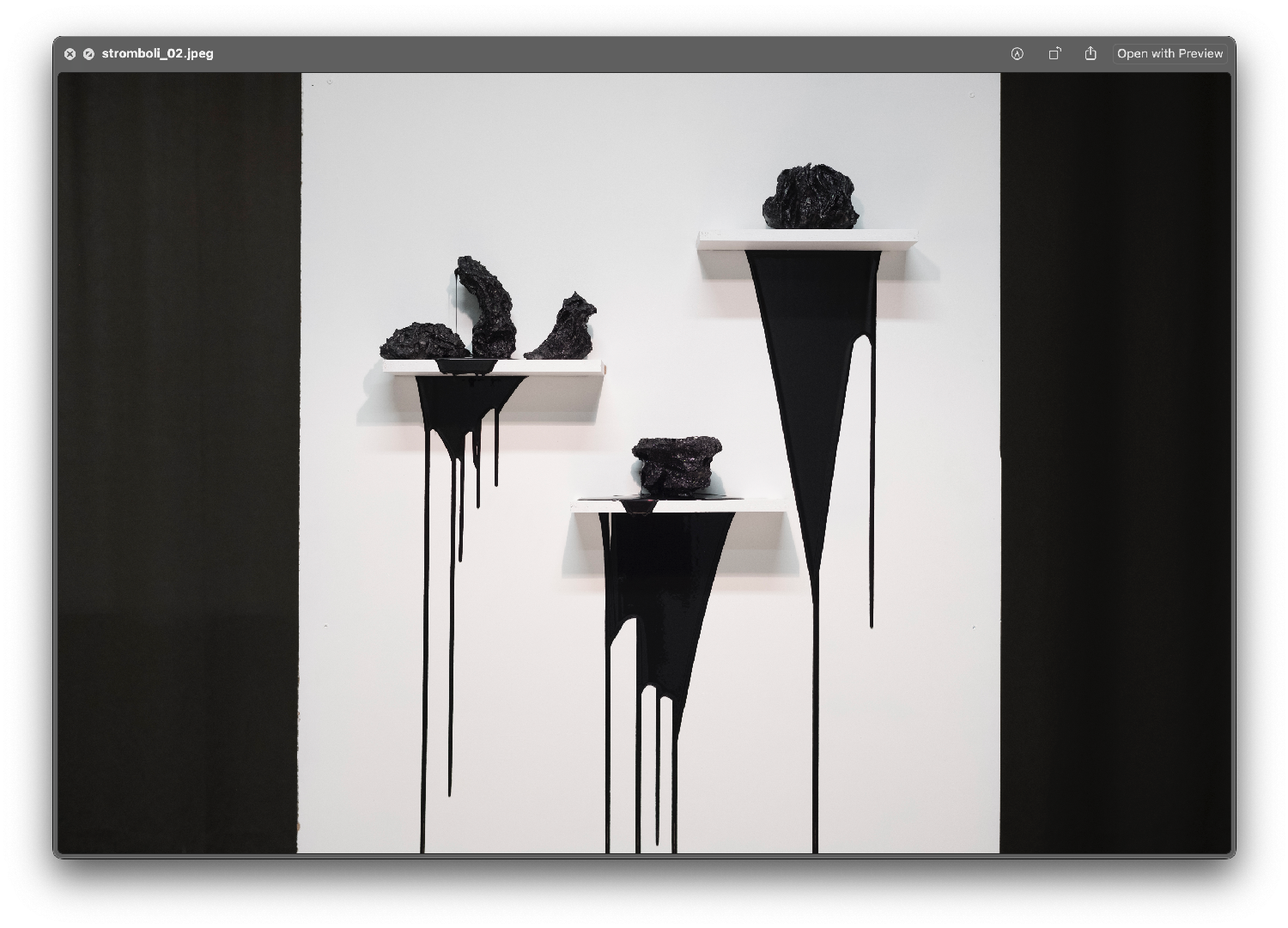 Shelve in the installation front showing installation in progress